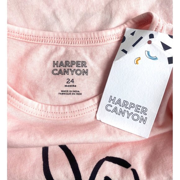 Harper Canyon Fun Bunny Pom Appliqué T-Shirt NEW WITH TAGS - Picture 2 of 2